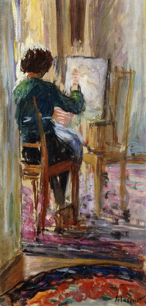 La fioglia dell'artista al cavalletto